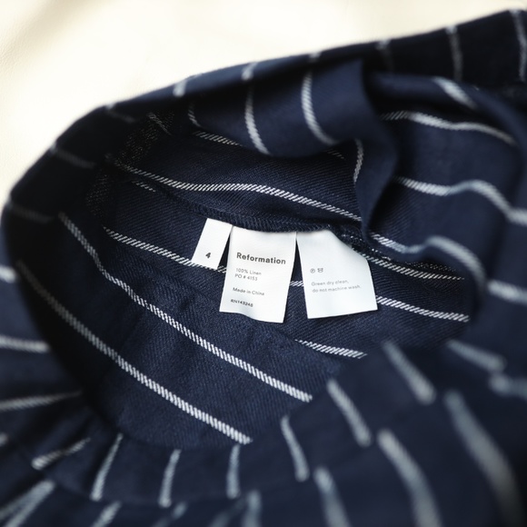 Reformation Verano Striped Linen Pants - Picture 7 of 8